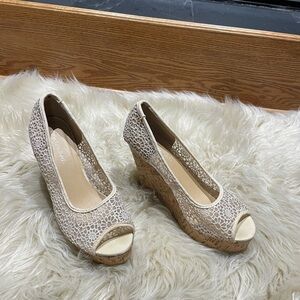 Beige wedges